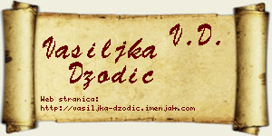 Vasiljka Džodić vizit kartica